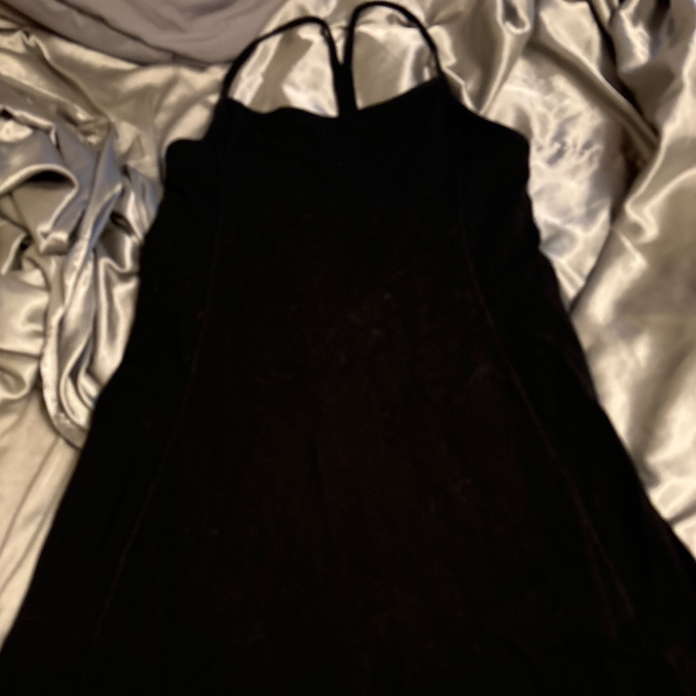 Pink brand black tank top dress with shorts